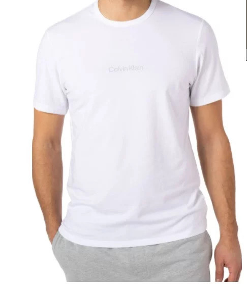 Pánské triko - NM2170E - 100 - bílá - Calvin Klein XL bílá