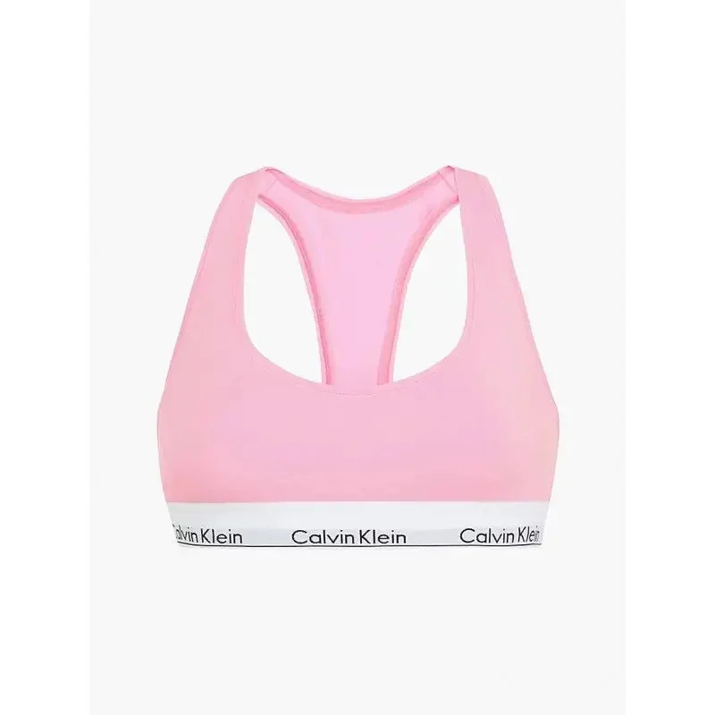 Sportovní podprsenka F3785E - TOE - Pastelově růžová - Calvin Klein S pastelově růžová