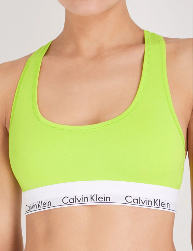 Sportovní podprsenka F3785E - ZIR - Neon žlutá - Calvin Klein L neon žlutá