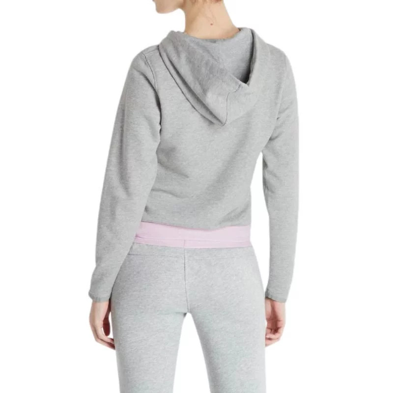 Mikina s kapucí QS5667E  šedo-růžová - Calvin Klein  S
