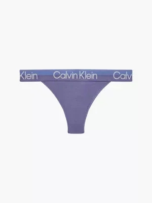 Dámské tanga QF6686E - VDD - Borůvková - Calvin Klein L borůvková