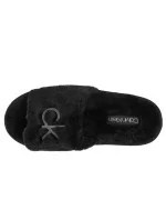 Dámské domácí pantofle  SLIPPER SANDAL FUR W HW0HW00634-BAX - Calvin Klein černá 36