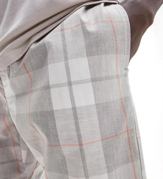 Pánské kraťasy na spaní NM2179E 1MQ - šedá/bílá - Calvin Klein XL šedo-bílá