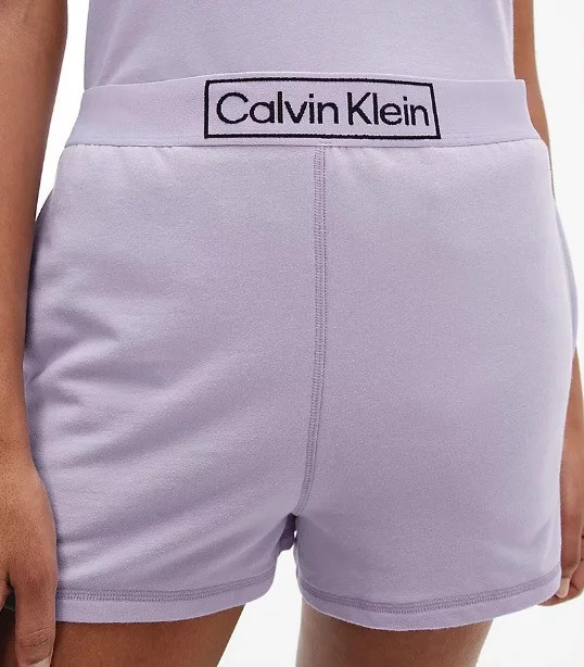 Dámský kraťasový set - QS6804E 10B- fialová - Calvin Klein L fialová