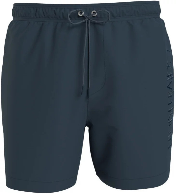 Pánské koupací kraťasy - KM00718 PRC - tm.šedá - Calvin Klein XL tm.šedá