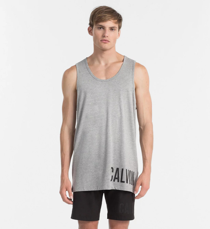 Pánské tílko KM0KM00758 -  BEH černá - Calvin Klein XL černá