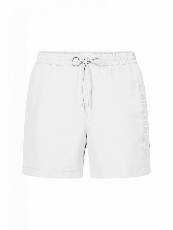 Pánské koupací kraťasy KM00718 YCD bílé - Calvin Klein M bílá