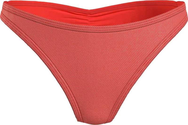 Spodní díl plavek KW01602 SN6 - červeno/oranžová - Calvin Klein L červeno-oranžová