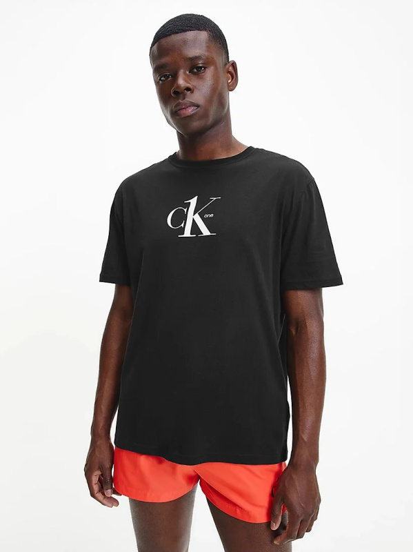 Pánské tričko KM0KM00757 - BEH černá - Calvin Klein S černá