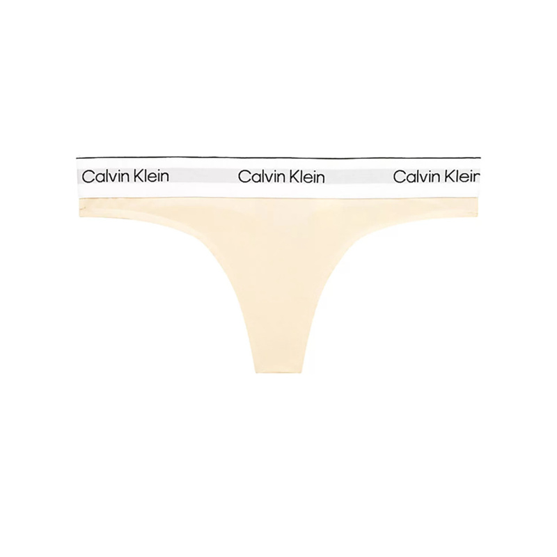 Dámská tanga Modern Cotton Nat QF7050E-ACK - Calvin Klein L