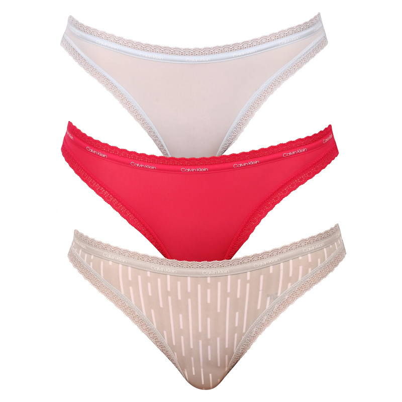 3PACK dámské kalhotky Calvin Klein vícebarevné (QD3804E-6VW) S