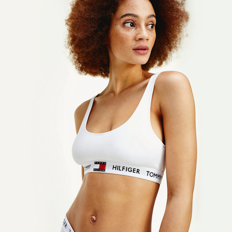 Dámská podprsenka Tommy Hilfiger bílá (UW0UW02225 YCD) S