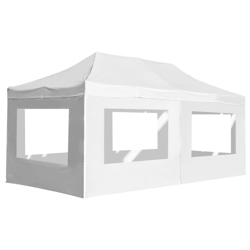 Profesionální Skládací Party Stan + Stěny Hliník Bílý - Krémová / 4.5 x 3 m
