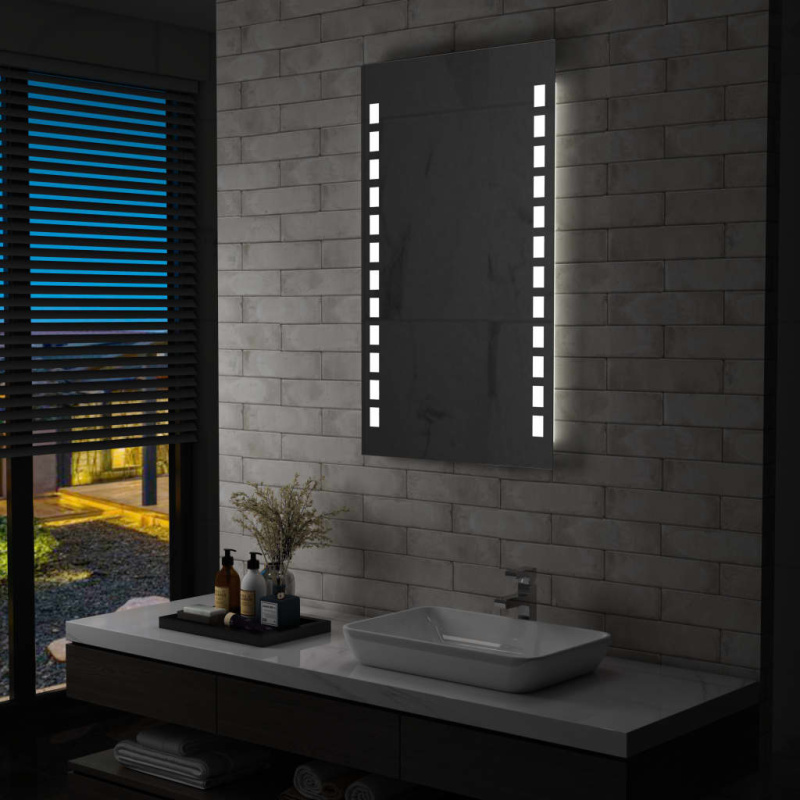 Koupelnové Nástěnné Zrcadlo S Led Osvětlením - 60 x 80 cm