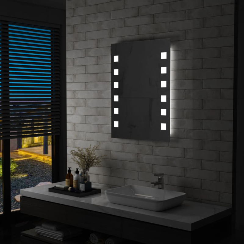 Koupelnové Nástěnné Zrcadlo S Led Osvětlením - 60 x 100 cm