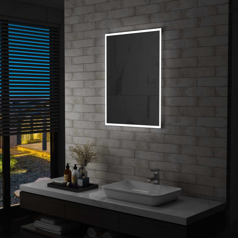 Koupelnové Nástěnné Zrcadlo S Led Osvětlením - 60 x 80 cm