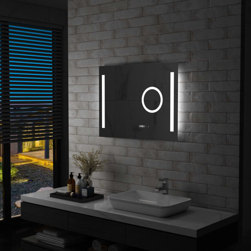 Koupelnové Zrcadlo S Led Světly A Dotykovým Senzorem - 80 x 60 cm