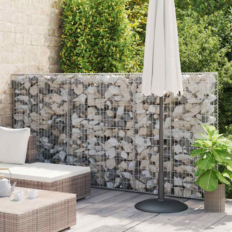 Gabionová Zeď S Víky Z Pozinkované Oceli - 50 x 20 x 100 cm