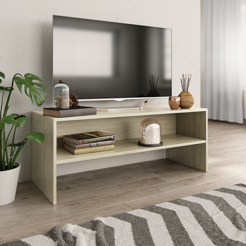 Tv Stolek 100 X 40 X 40 Cm Dřevotříska - Černá