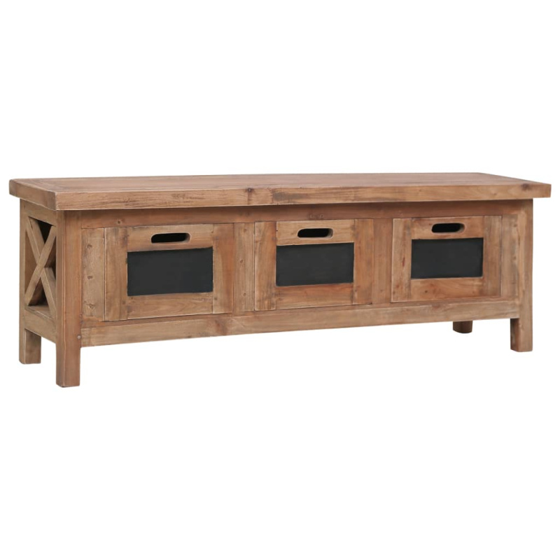 Tv Stolek Se 3 Zásuvkami 120 X 30 X 40 Cm Masivní Mahagon