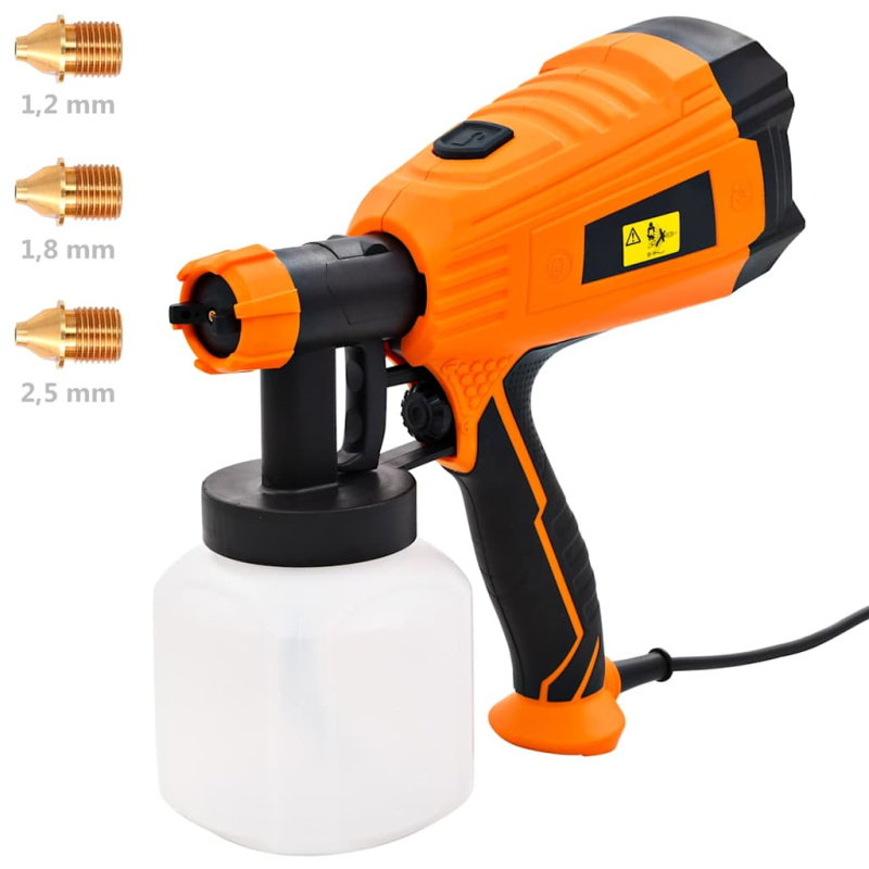 Elektrická Malířská Stříkací Pistole 3 Vel. Trysek 500 W 800 Ml