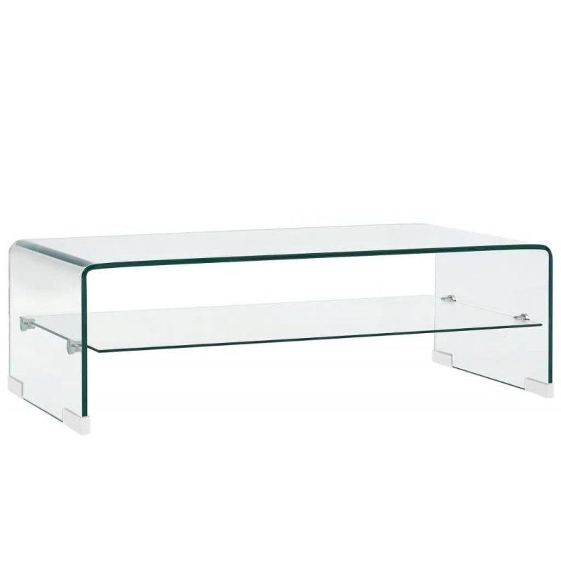 Konferenční Stolek Čirý Tvrzené Sklo - 98 x 45 x 31 cm