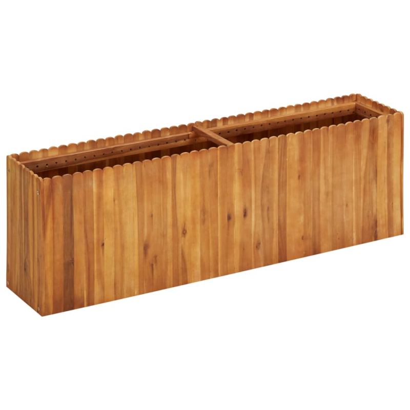 Zahradní Vyvýšený Záhon Masivní Akáciové Dřevo - 150 x 30 x 25 cm