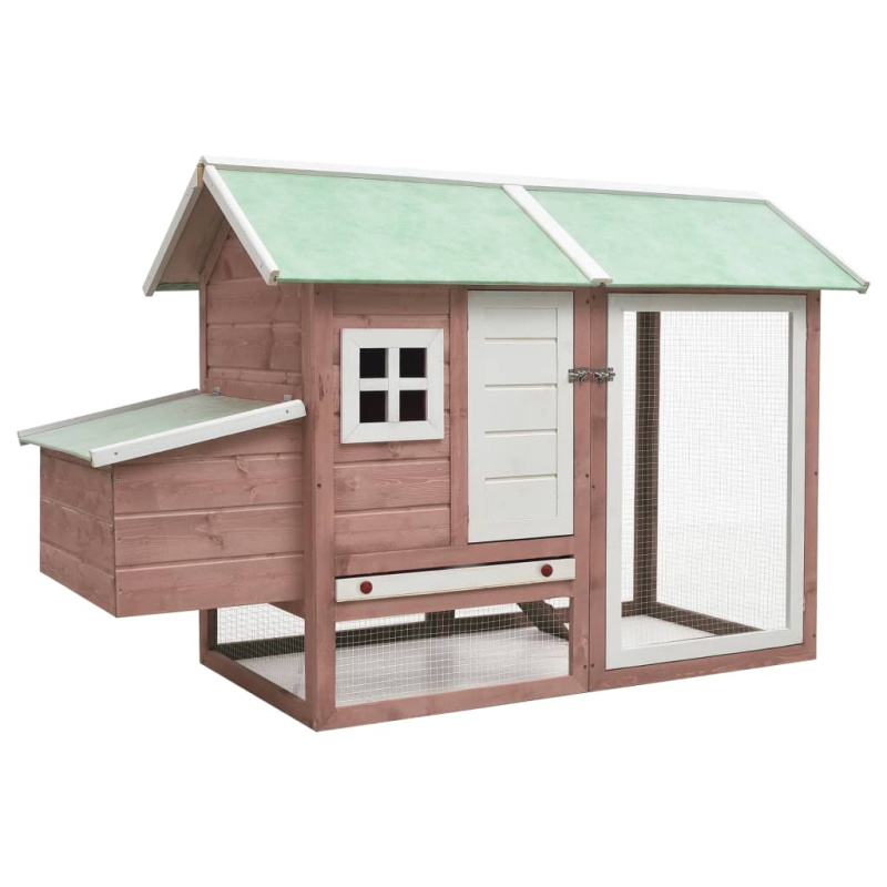 Klec Pro Kuřata Moka 170 X 81 X 110 Cm Masivní Borovice A Jedle - Červená