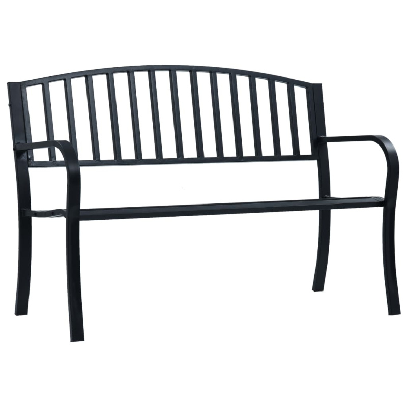 Zahradní Lavice 125 Cm Černá Ocel - Černá