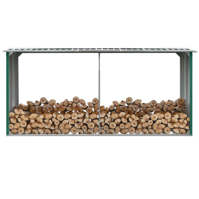 Zahradní Kůlna Na Dříví Pozinkovaná Ocel 330X92X153 Cm - Hnědá