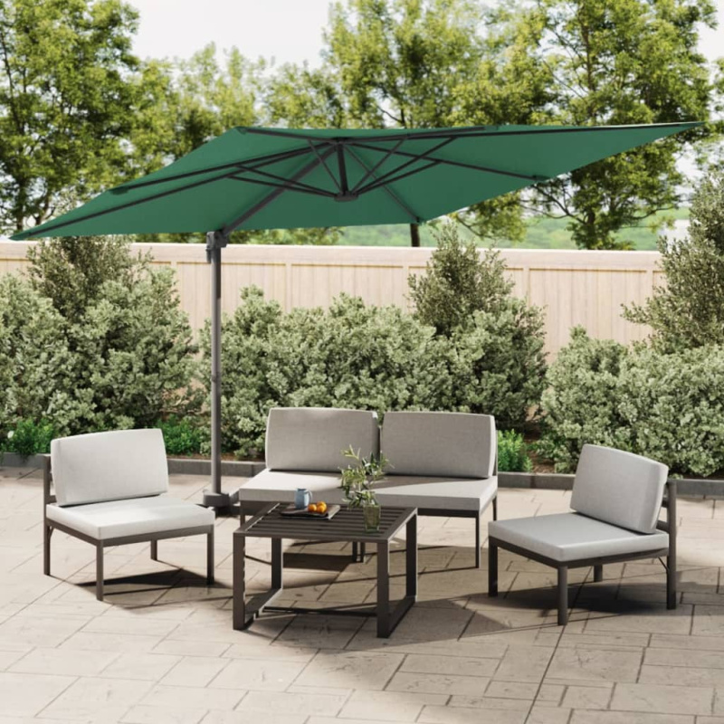 Konzolový Slunečník S Led Zelený 400 X 300 Cm - Taupe / 400 x 300 cm (7 x 5 cm)