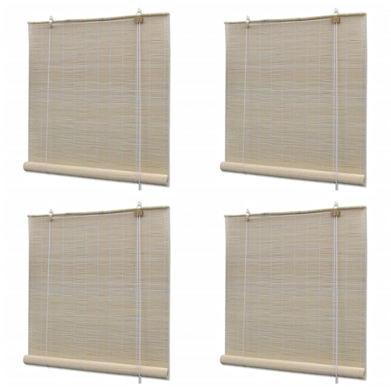 Zatemňovací Rolety Z Přírodního Bambusu 4 Ks 120 X 160 Cm - 120 x 160 cm (2 ks)