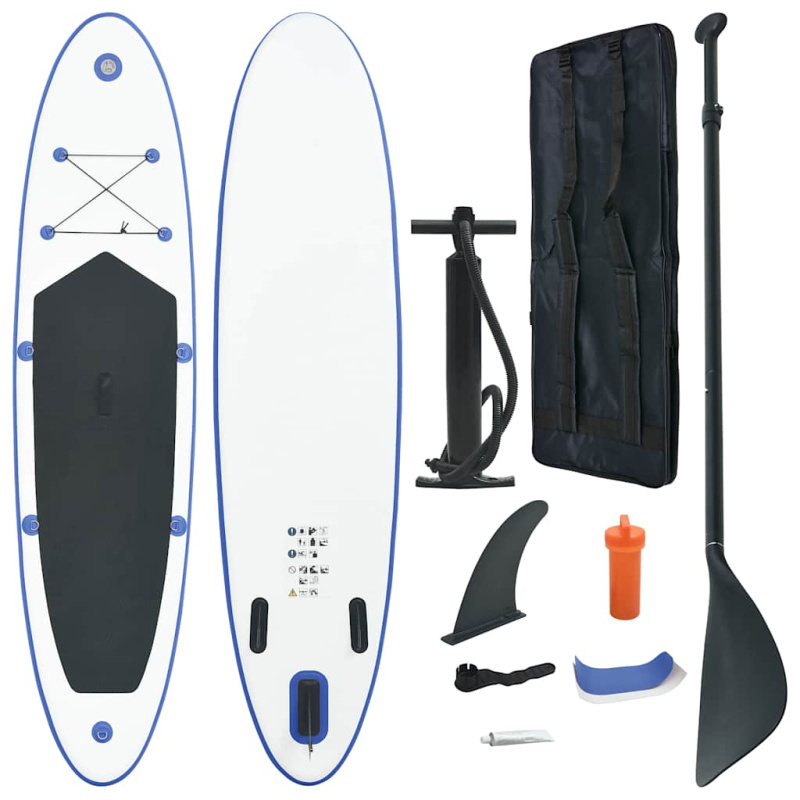 Nafukovací Stand Up Paddleboard (Sup) Modrobílý - Modrá / 360 x 81 x 10 cm