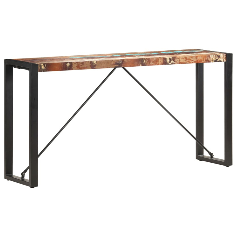 Konzolový Stolek 150 X 35 X 76 Cm Masivní Recyklované Dřevo - Vícebarevný / 150 cm