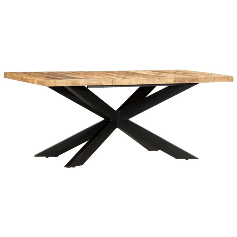 Jídelní stůl 180 x 90 x 76 cm masivní bělené mangovníkové dřevo
