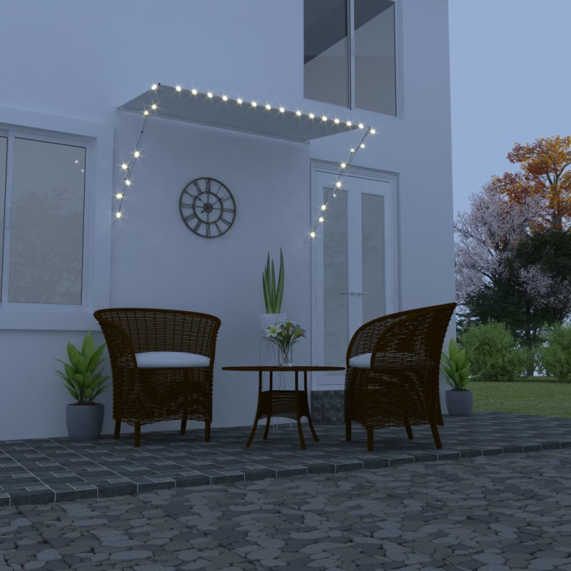 Zatahovací Markýza S Led Světlem - Antracitová / 250 x 150 cm