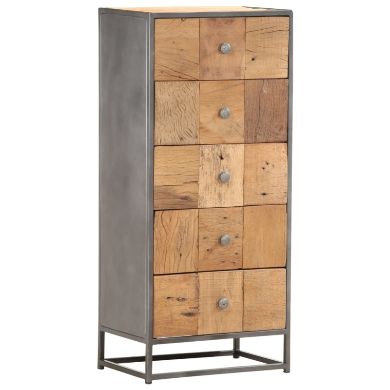 Komoda se zásuvkami 45 x 30 x 100 cm masivní recyklované dřevo