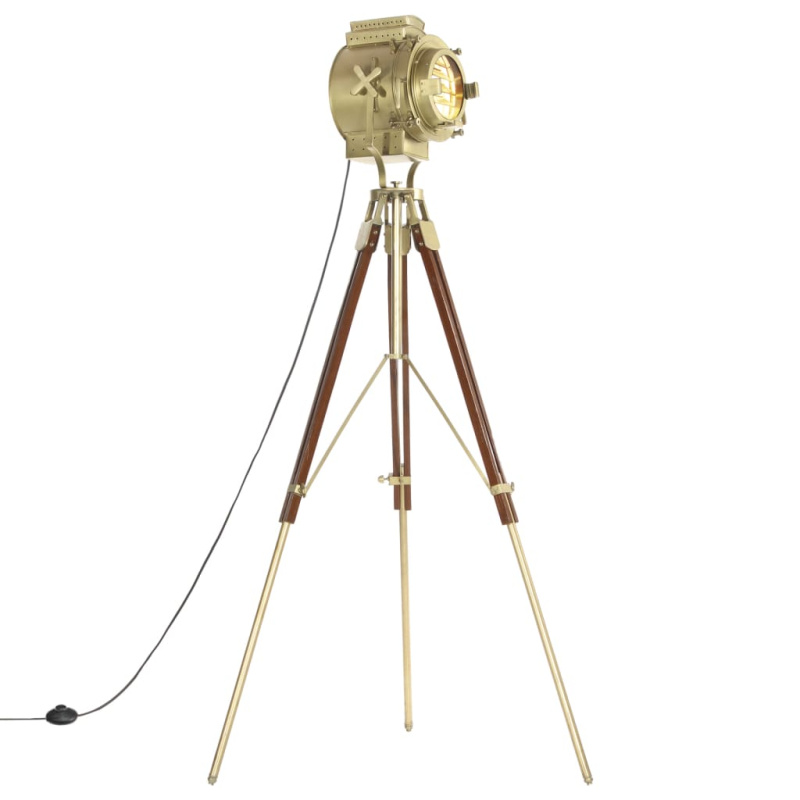 Stojací Lampa Na Stativu Masivní Mangovníkové Dřevo 193 Cm