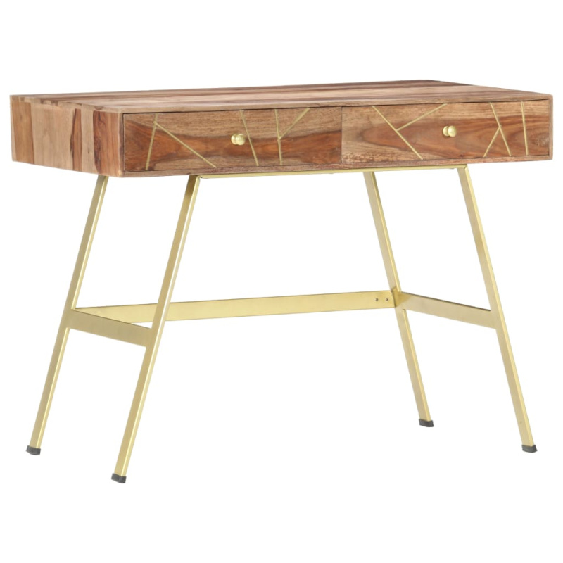 Psací Stůl Se Zásuvkami 100X55X75 Cm - masivní mangovníkové dřevo