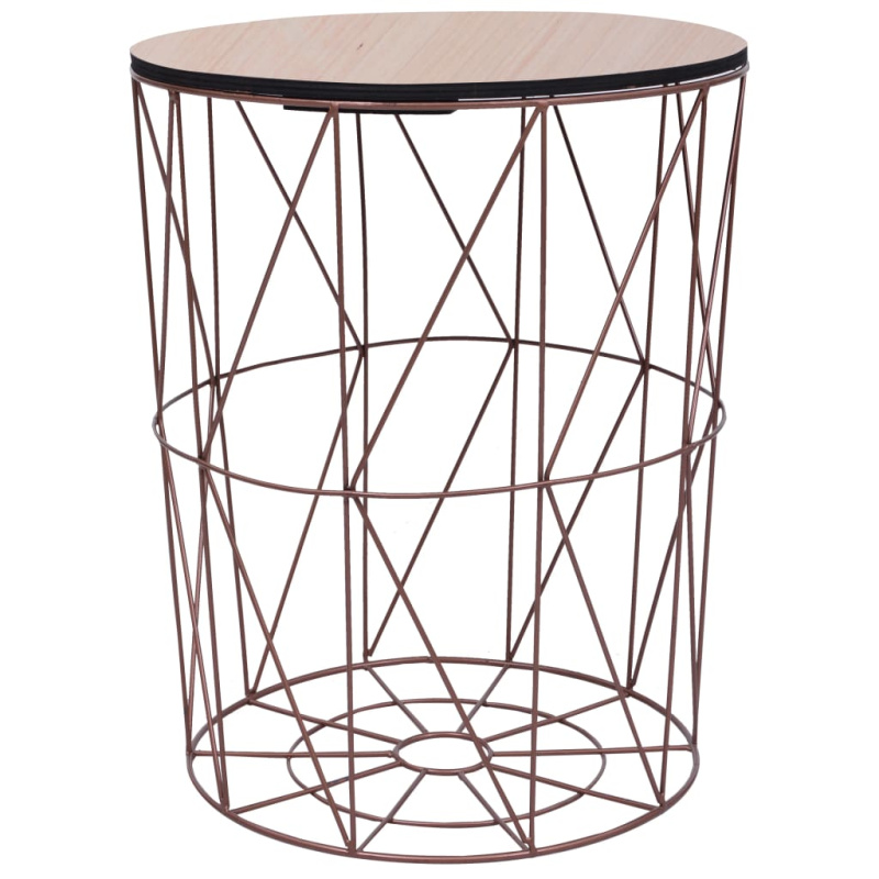 Konferenční Stolek Měděný Ø 47 Cm - Měděná