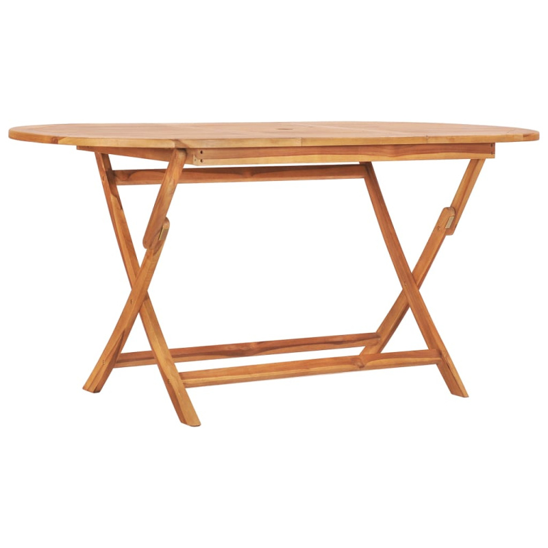Skládací Zahradní Stůl 160 X 80 X 75 Cm Masivní Teakové Dřevo