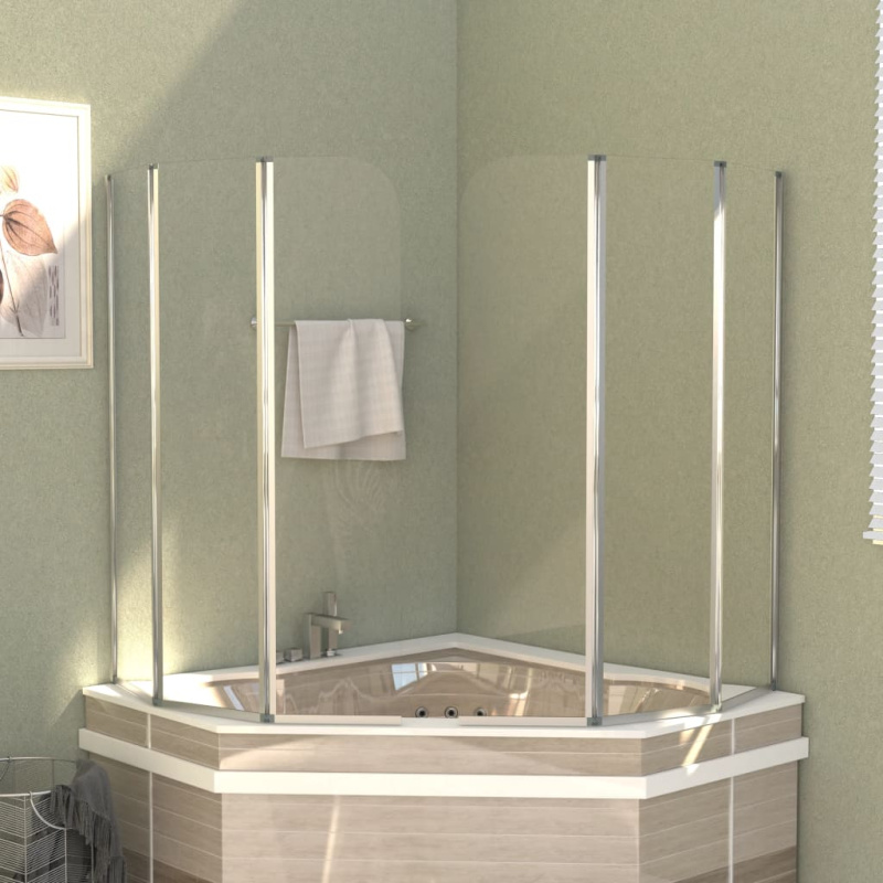 Sprchové Kouty 2 Ks Tvrzené Sklo Průhledné - 120 x 140 cm