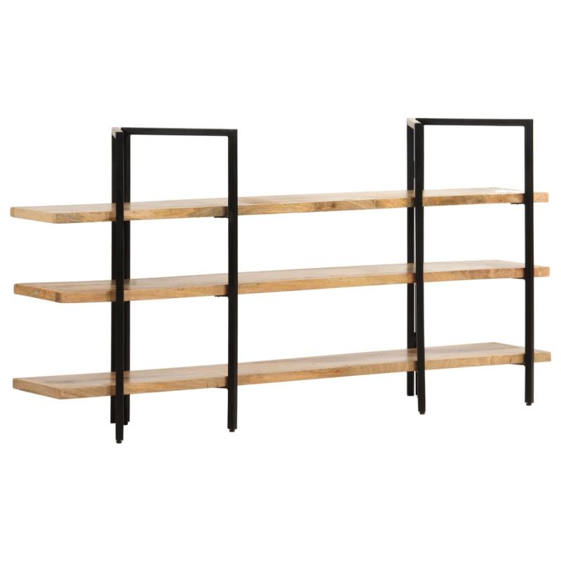 Knihovna Se 3 Policemi 160 X 31 X Masivní Mangovník - 35 cm / 160 cm
