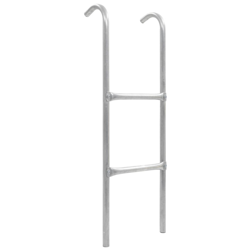 2Stupínkový Žebřík K Trampolíně Ocel Stříbrný 102,6 Cm - 102.6 cm