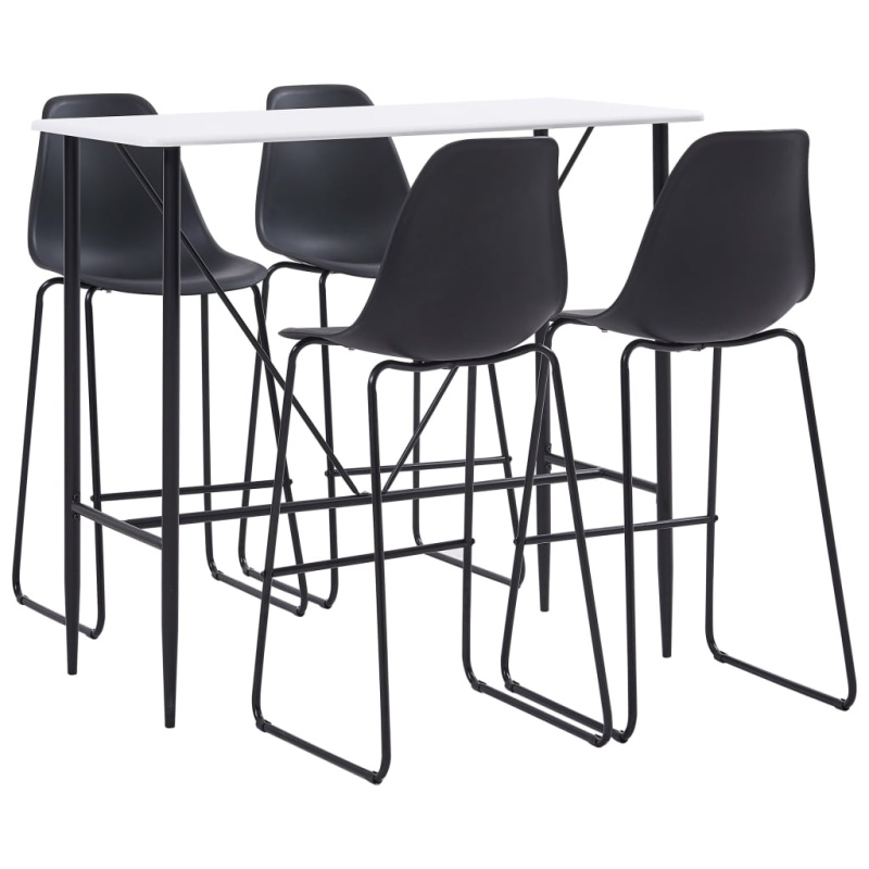 5Dílný Barový Set Plast Černý