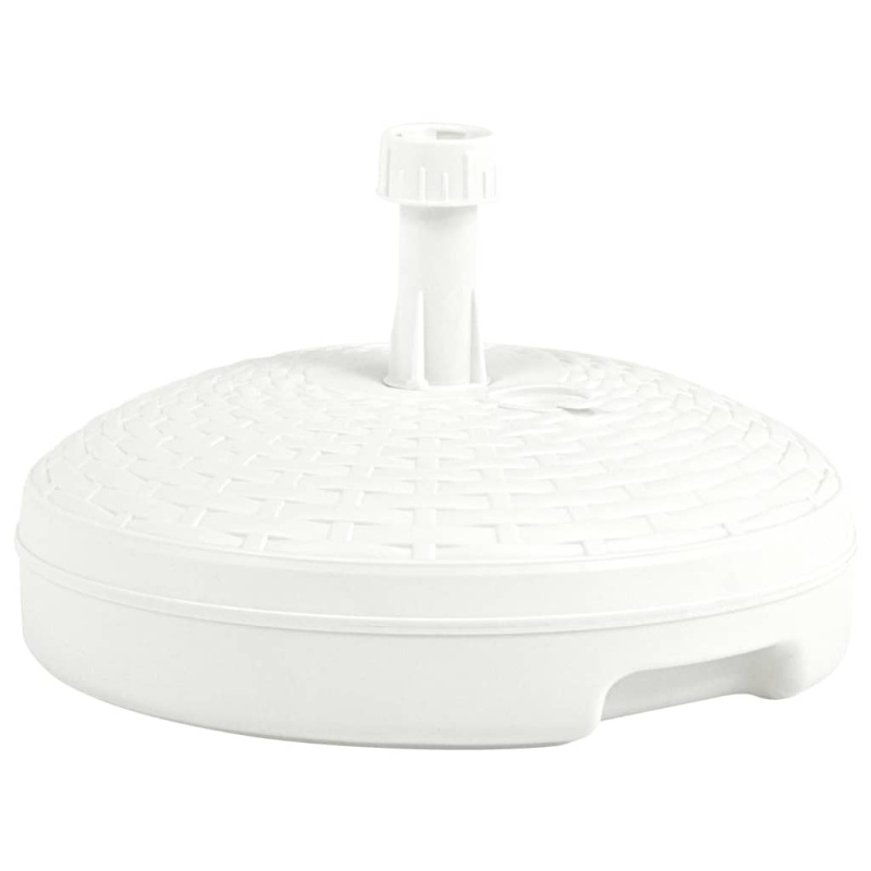 Stojan Na Slunečník Plněný Vodou/Pískem 20 L Bílý Plast Ratan - Bílá