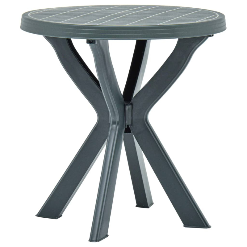 Bistro Stolek Zelený Ø 70 Cm Plast - Antracitová