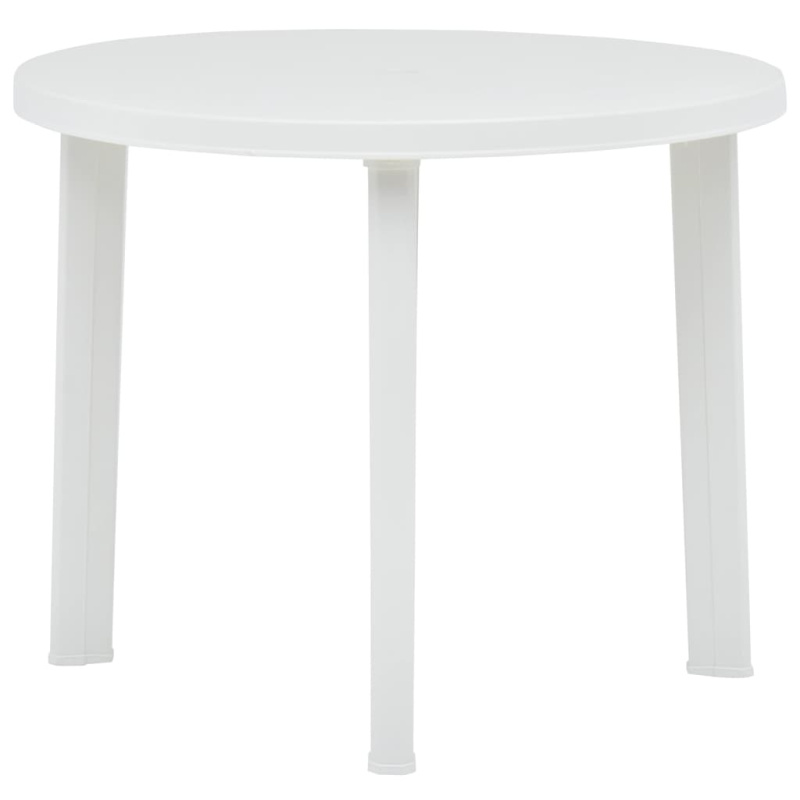 Zahradní Stůl Bílý 89 Cm Plast - Zelená