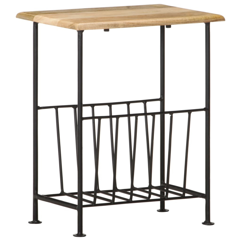 Stojan Na Časopisy 40 X 30 X 50 Cm Masivní Mangovník A Ocel