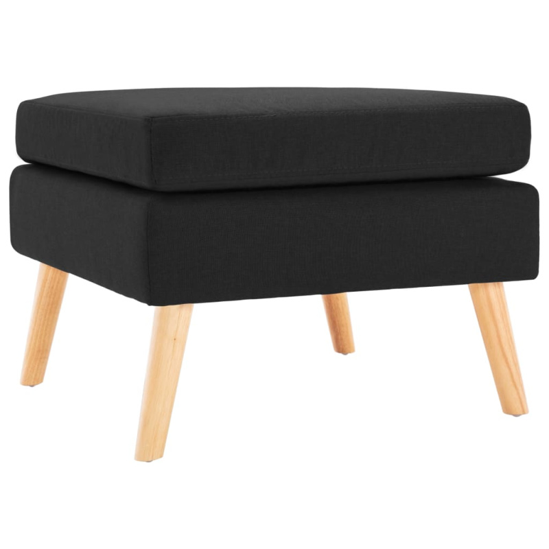 Podnožka Černá Textil - Tmavě šedá